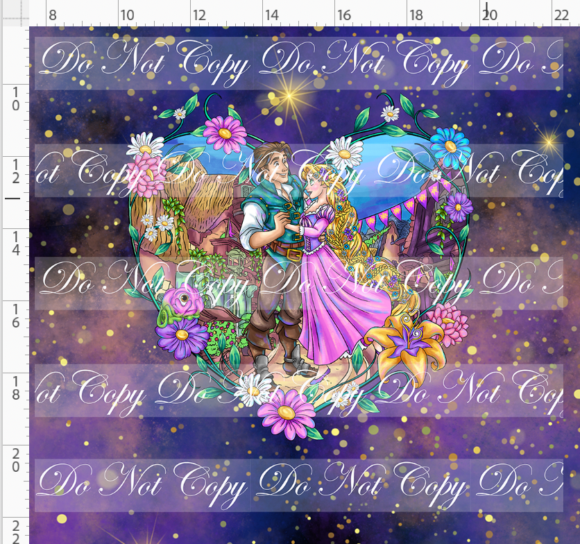 Maiden in the Tower - panel - dark purple - heart - ADULT