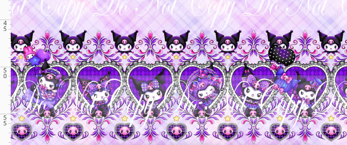 Mini Mischief - Double border - purple