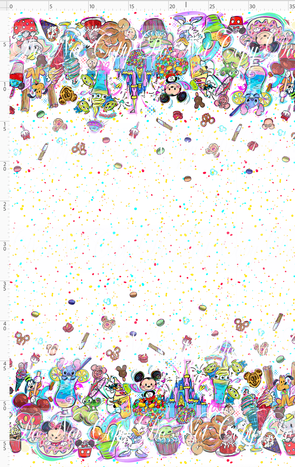 Mouse Munchies-double border-white
