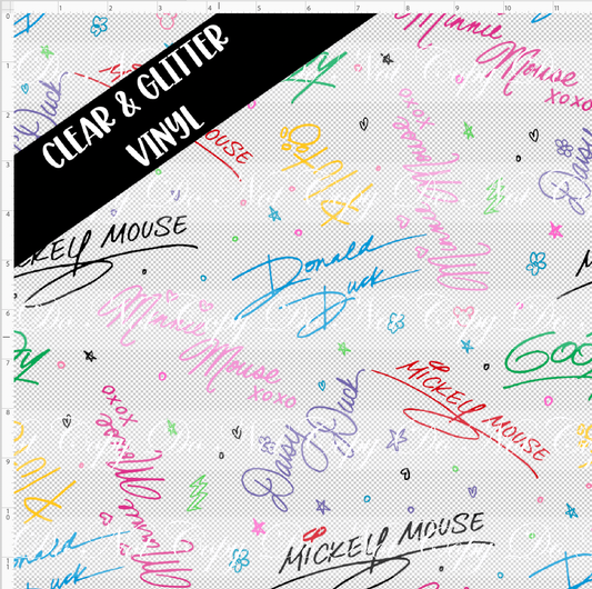 Mouse Pop - Signatures - Regular Scale - CLEAR & GLITTER VINYL