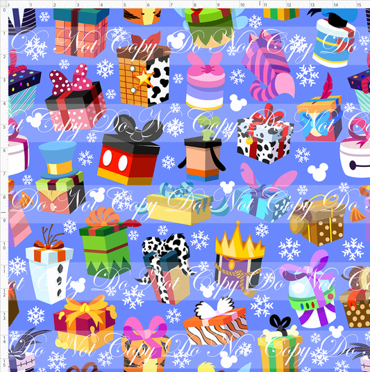 My Favorite Time of the Year - character presents - cornflower - large scale