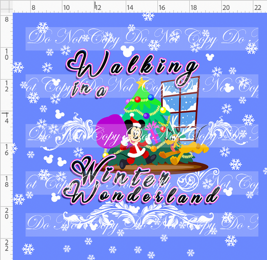 My Favorite Time of the Year - panel - boy mouse - winter wonderland - cornflower - adult