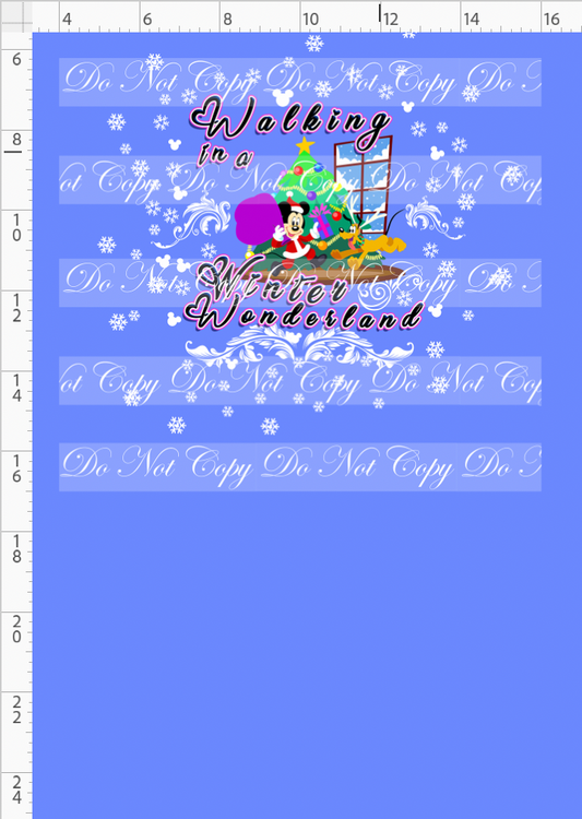 My Favorite Time of the Year - panel - boy mouse - winter wonderland - cornflower - child