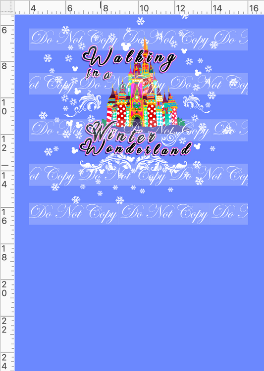 My Favorite Time of the Year - panel - castle - winter wonderland - cornflower - child