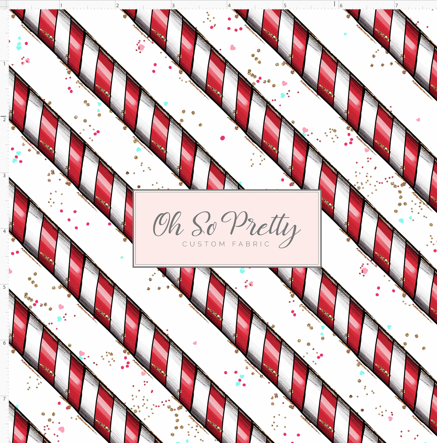 North Pole Milk and Co-candy diagonal stripes-regular Scale