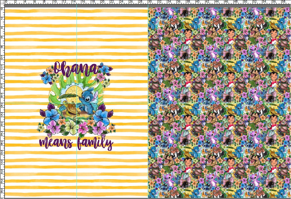 Ohana - Childrens Blanket Panel 58W x 36H