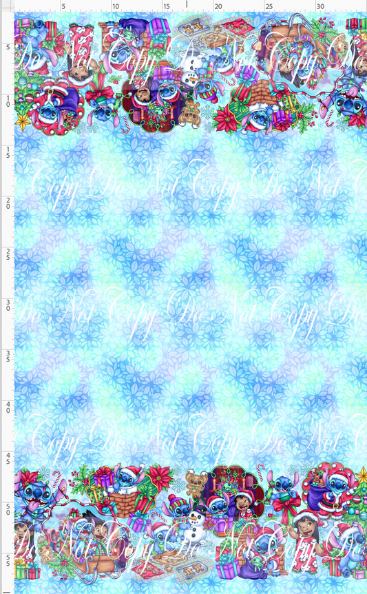 Ohana Holiday Magic - Double Border - Aqua
