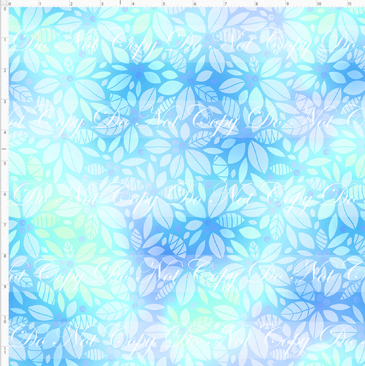 Ohana Holiday Magic - Flower Background - Aqua