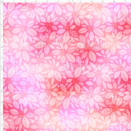 Ohana Holiday Magic - Flower Background - Red