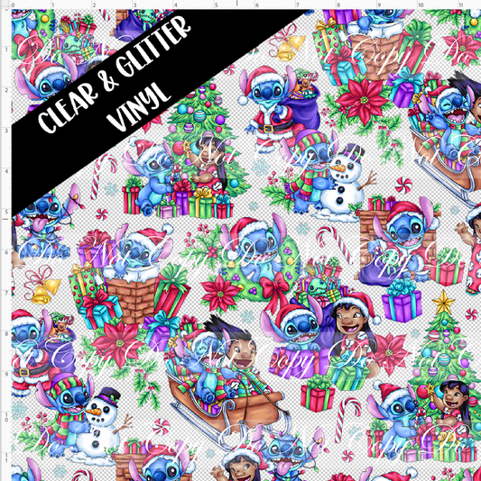 Ohana Holiday Magic - Main Design - Regular Scale - ROLLS - Clear & Glitter PVC Options