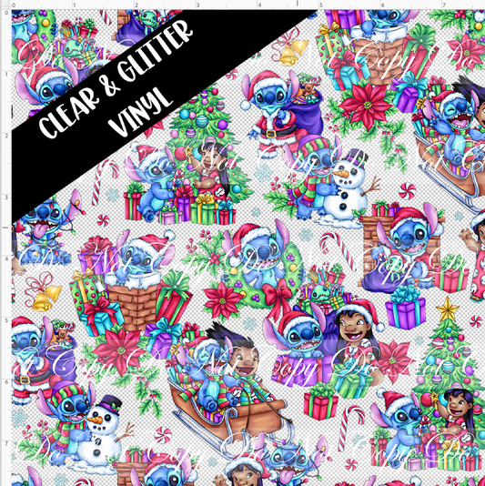 Ohana Holiday Magic - Main Design - Small Scale - ROLLS - Clear & Glitter PVC Options