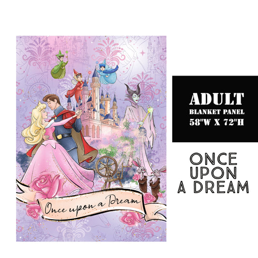 Once Upon a Dream - BEAUTY SIDE - Full Size Blanket Panel 58W x 72H