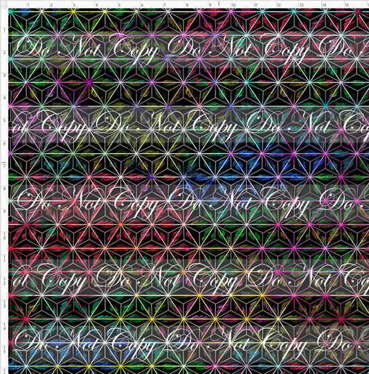 One little spark-triangles-black with colorful lines-large scale