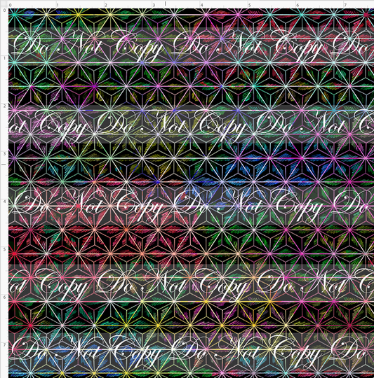 One little spark-triangles-black with colorful lines-small scale