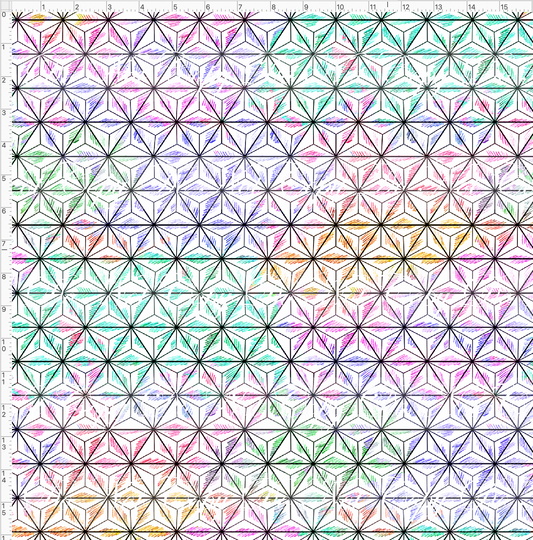 One little spark-triangles-white with black lines-large scale