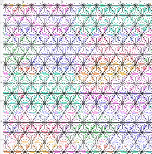One little spark-triangles-white with black lines-small scale