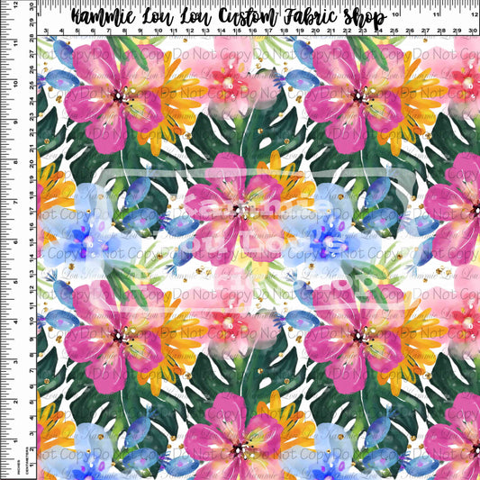 Paradise - White Hibiscus Floral