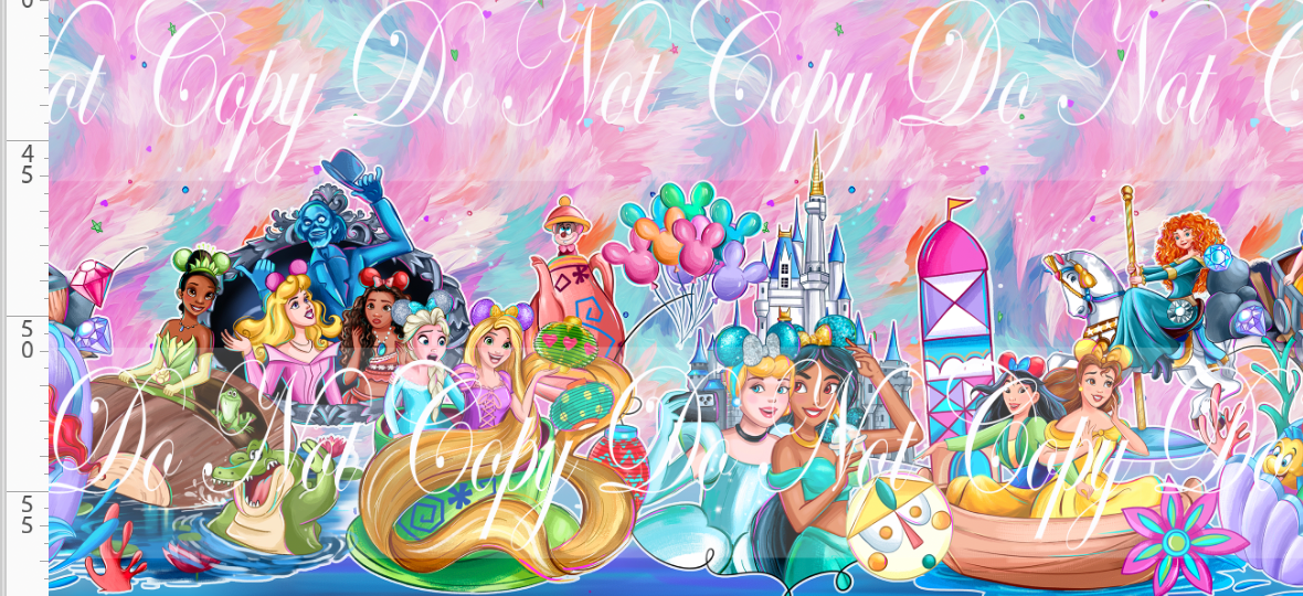 Park Day Princesses-double border