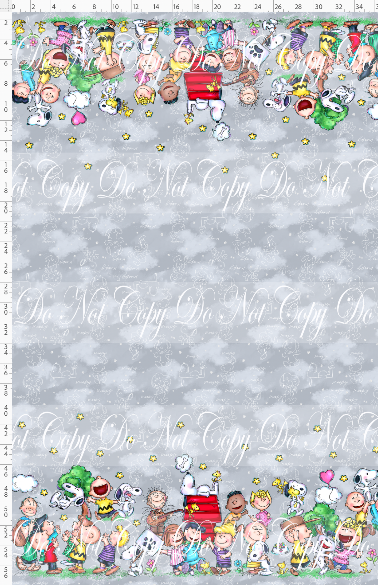 Peanut Pup-double border-grey