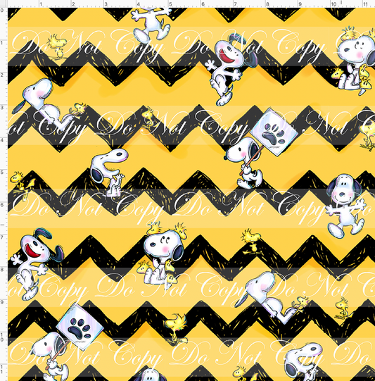 Peanut Pup-yellow with characters-regular scale