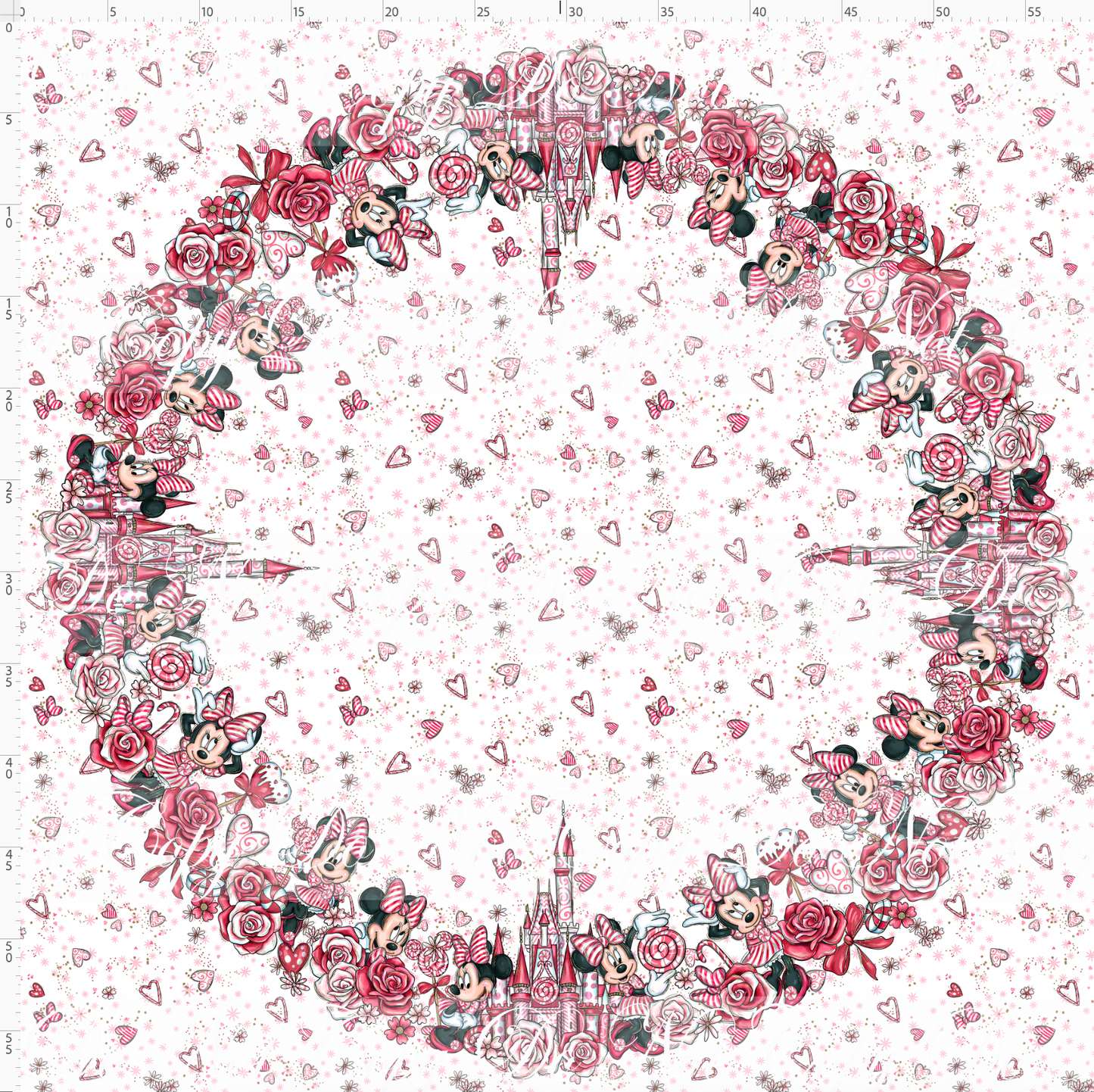 Peppermint Mouse-Adult Circle Skirt