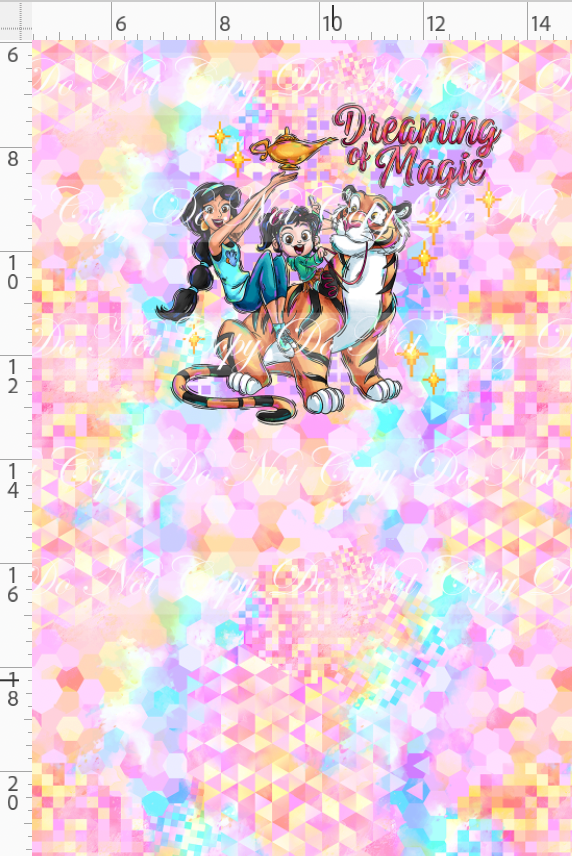 Pixel Princesses-panel-dreaming of magic-pastel background-child