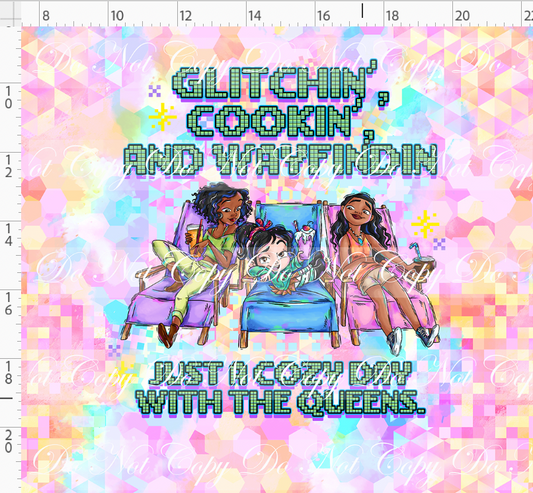 Pixel Princesses-panel-glitchin cooking wayfindin-pastel background-adult