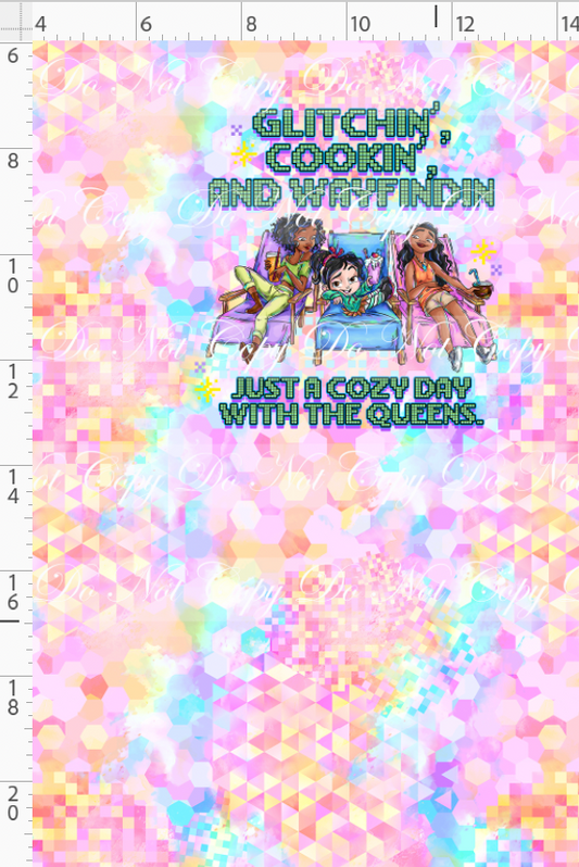 Pixel Princesses-panel-glitchin cooking wayfindin-pastel background-child