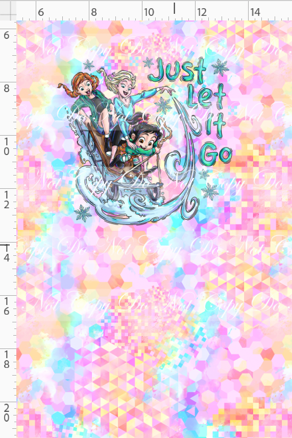 Pixel Princesses-panel-let it go-pastel background-child