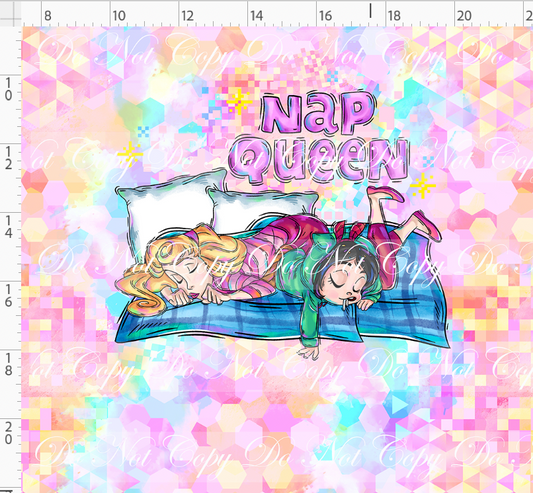 Pixel Princesses-panel-nap queen-pastel background-adult