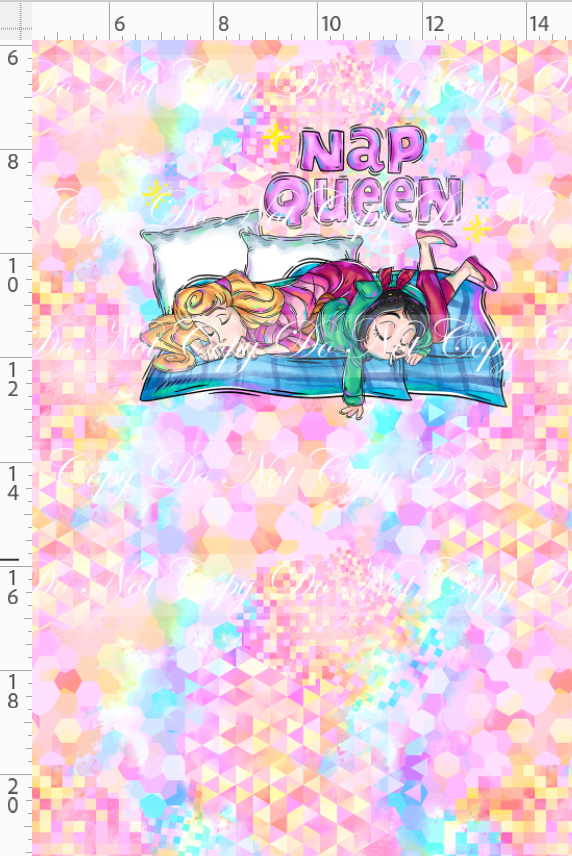 Pixel Princesses-panel-nap queen-pastel background-child