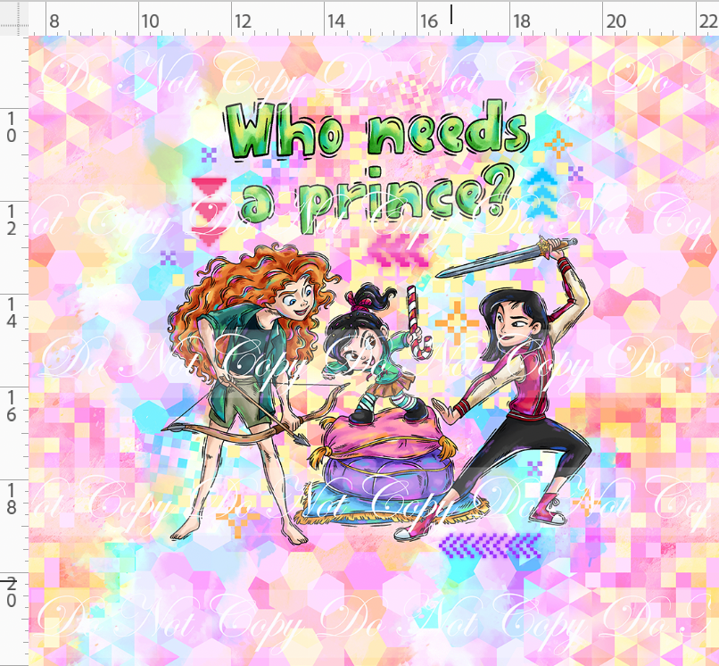 Pixel Princesses-panel-who needs a prince-pastel background-adult