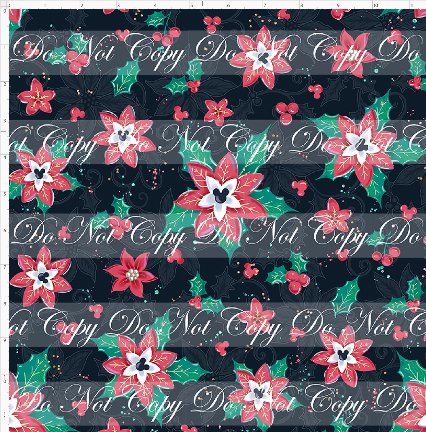 Poinsettia Mouse-Poinsetta-Black-Regular Scale