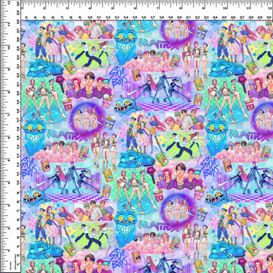 Pop Stars - Main #1 - Rainbow Background - Small Scale