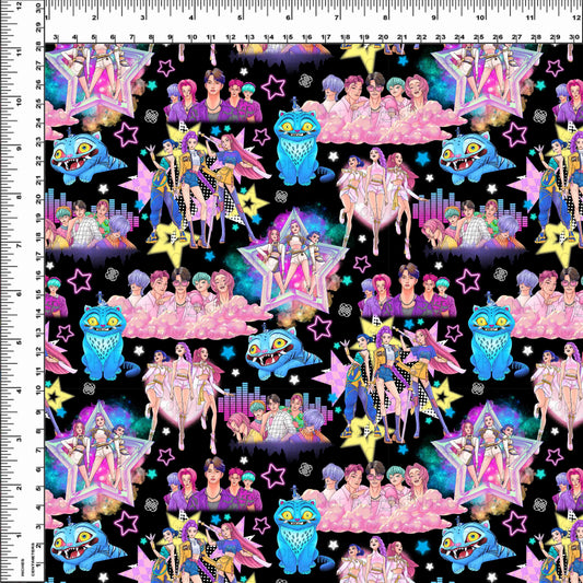 Pop Stars - Main #4 - Black Background - Small Scale