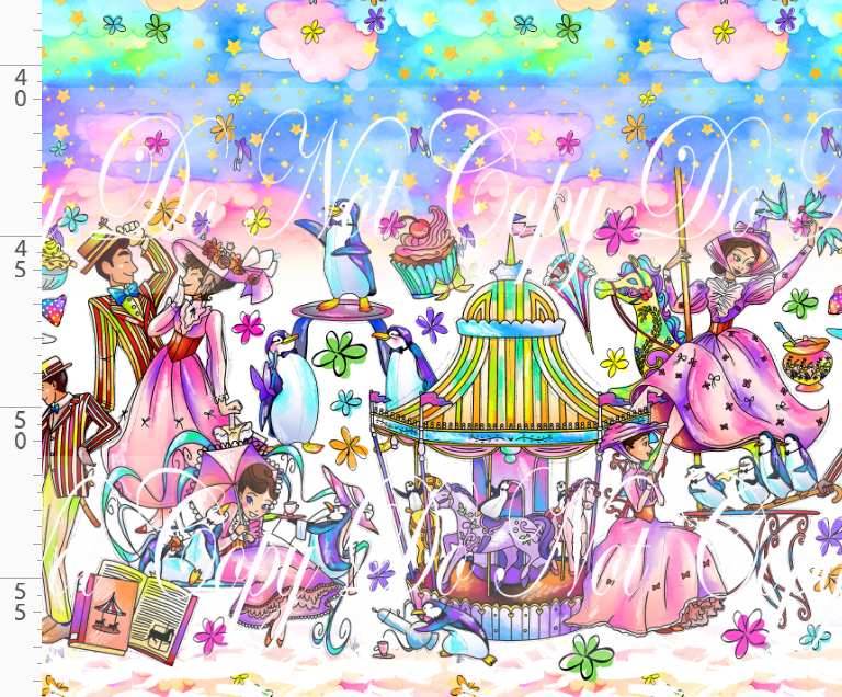 Practically Perfect - Double Border - Rainbow