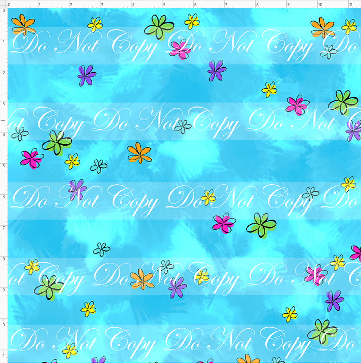 Practically Perfect - Teal Flower Background