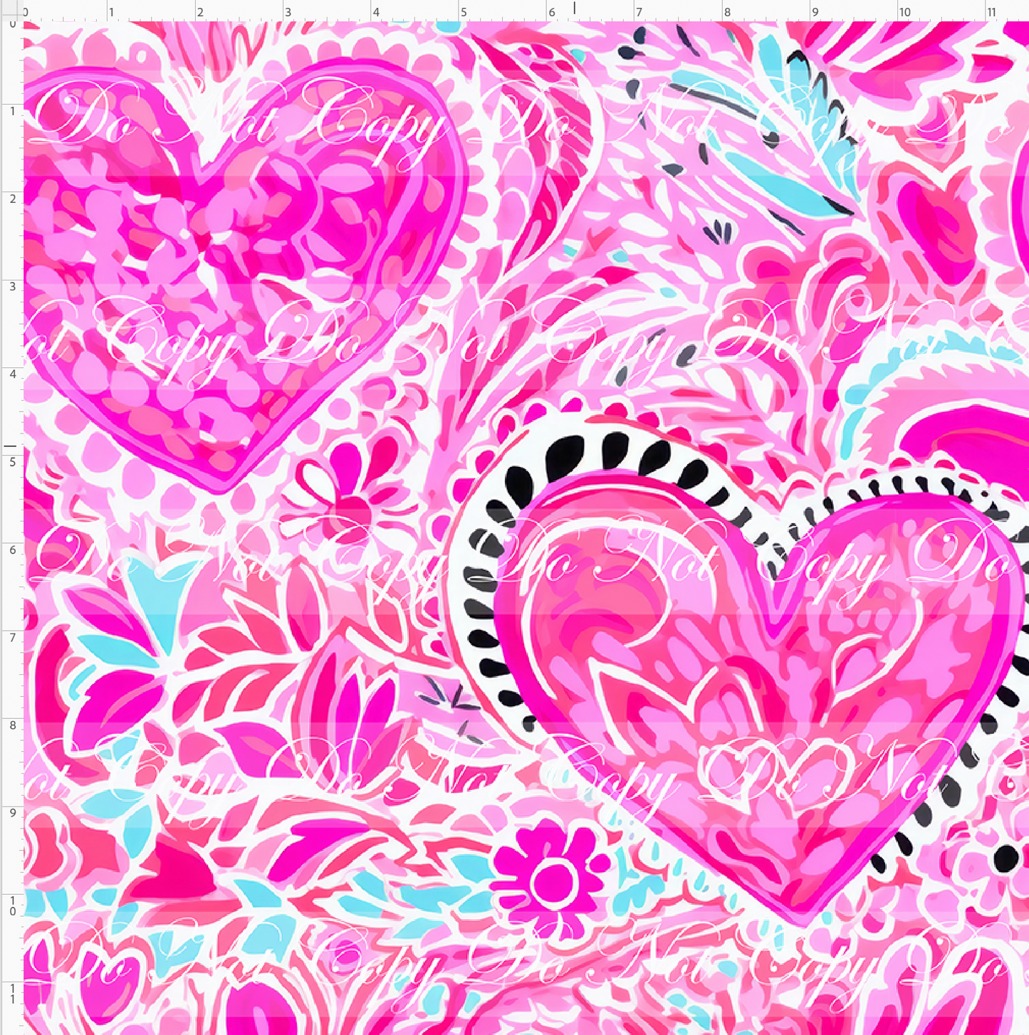 Preppy Hearts - Paisley Crush