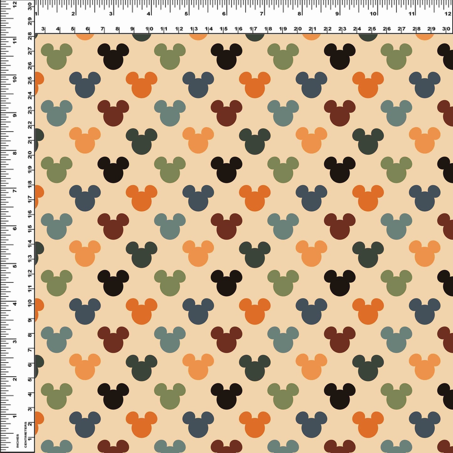 Pretty Spooky - Fall Mouse - Silhouette Heads on Tan