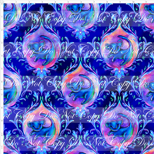 Pride of the Savannah - Damask - Navy - Regular Scale