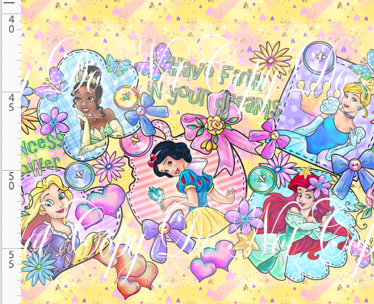 Princess Power - Double Border - Yellow