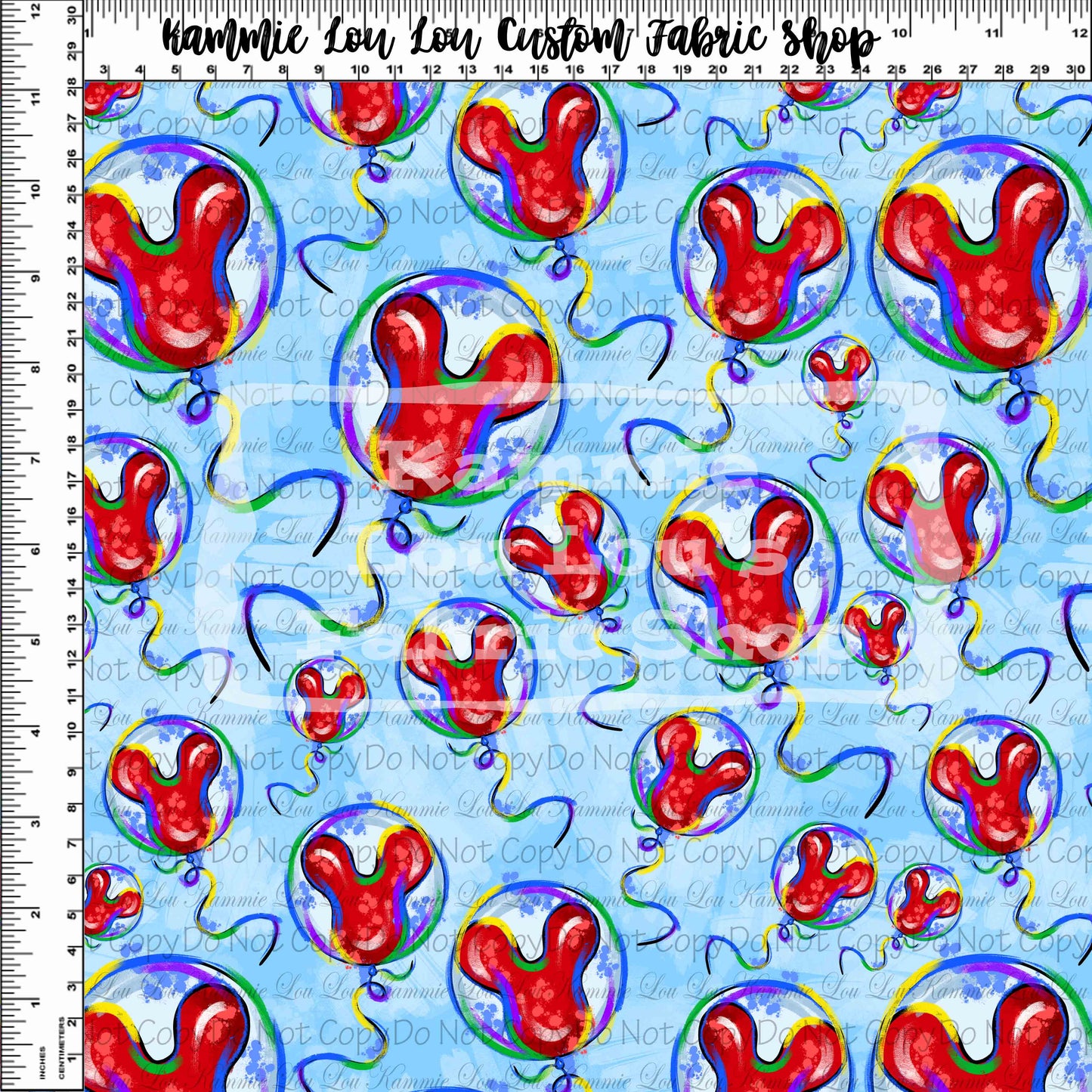 R101 Colorful Mouse - Balloons Light Blue - Regular Scale