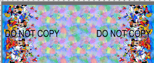 R101 Colorful Mouse - Double Border - Rainbow