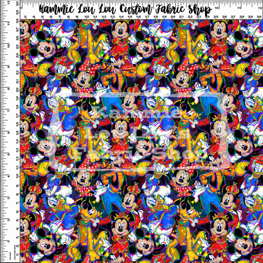 R101 Colorful Mouse - Main Design - Black - Tiny Scale