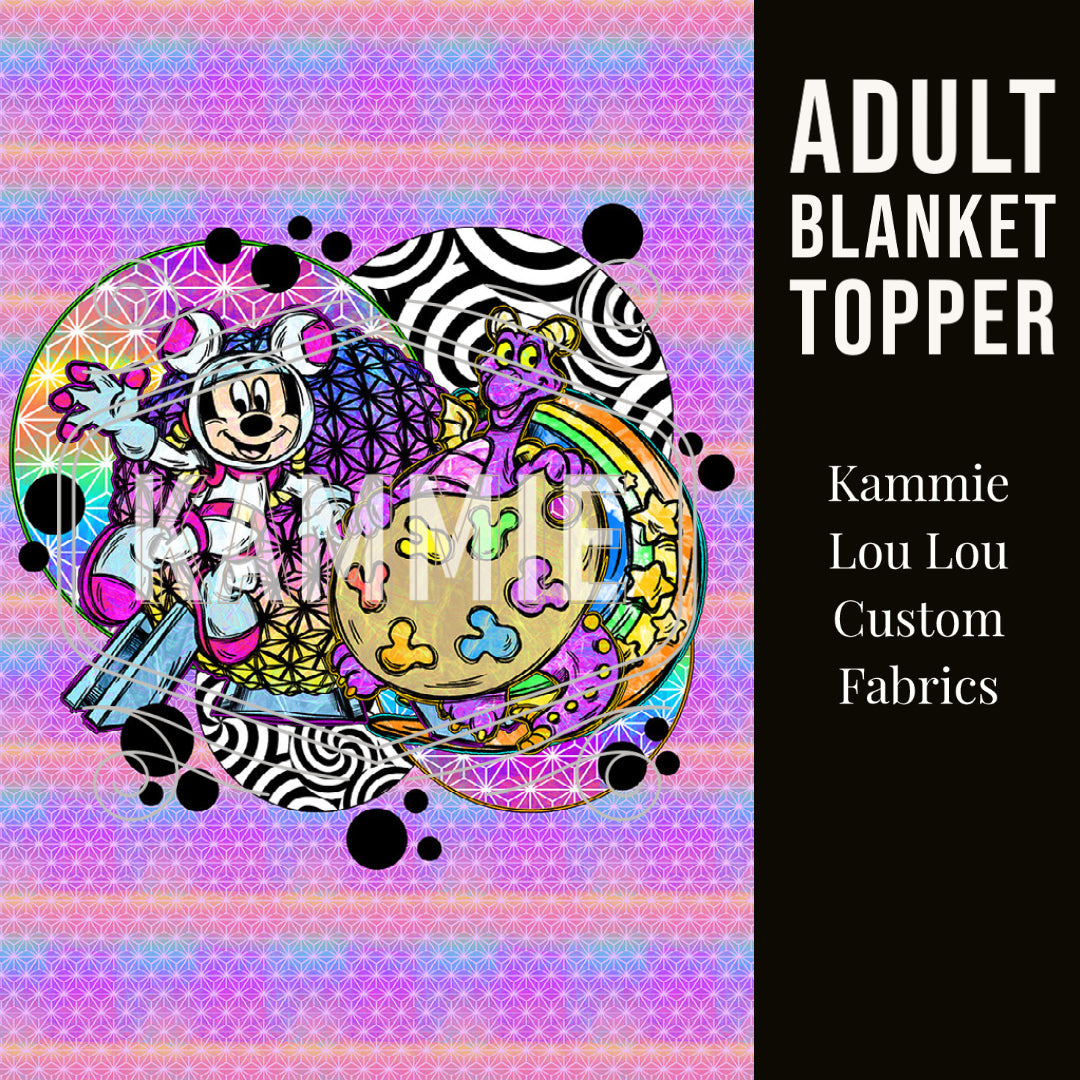 Around the World - Full Size Blanket Panel 58W x 72H