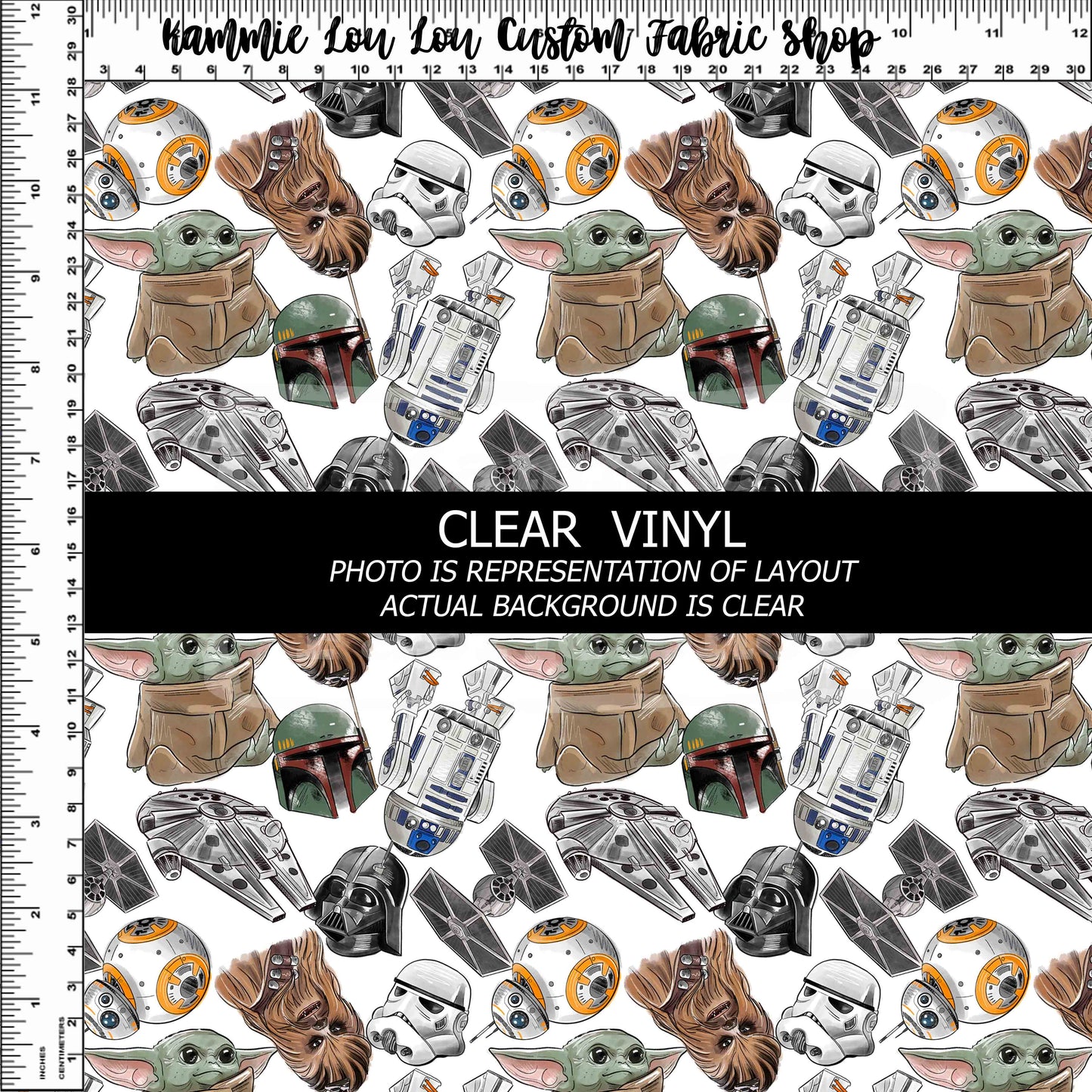 Little Guy - Main Design - Regular Scale - ROLLS - Clear & Glitter PVC Options