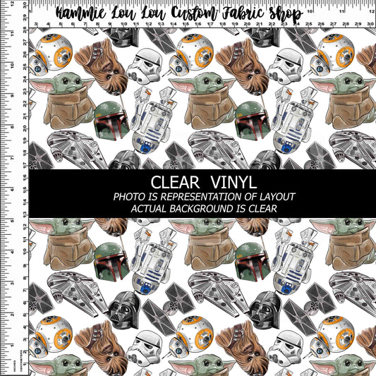 Little Guy - Main Design - Regular Scale - ROLLS - Clear & Glitter PVC Options