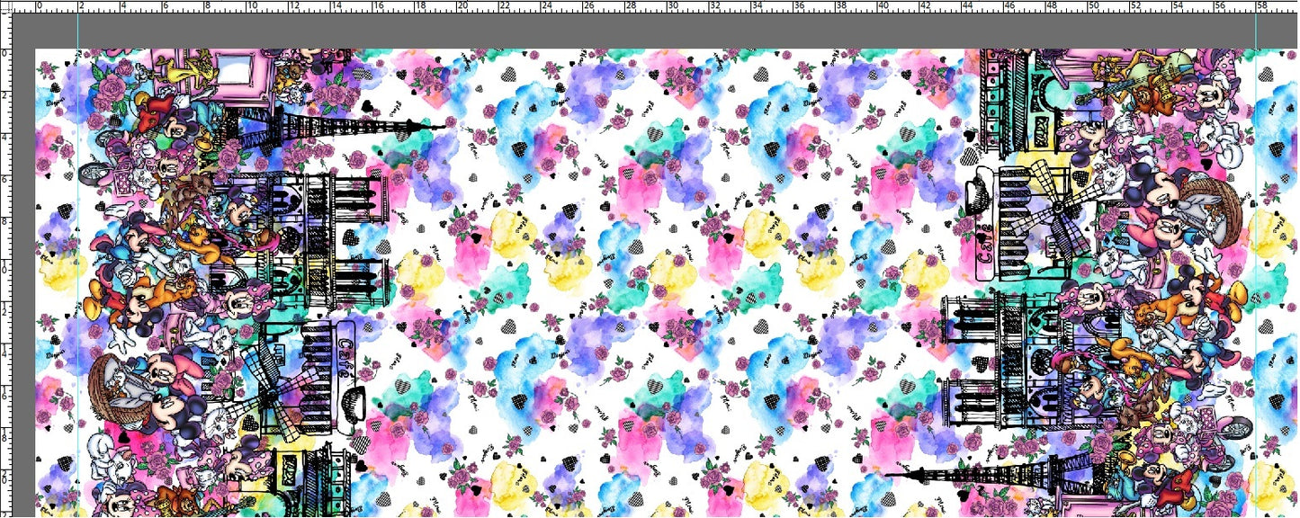 Ville De L'Amour - Double Border - White