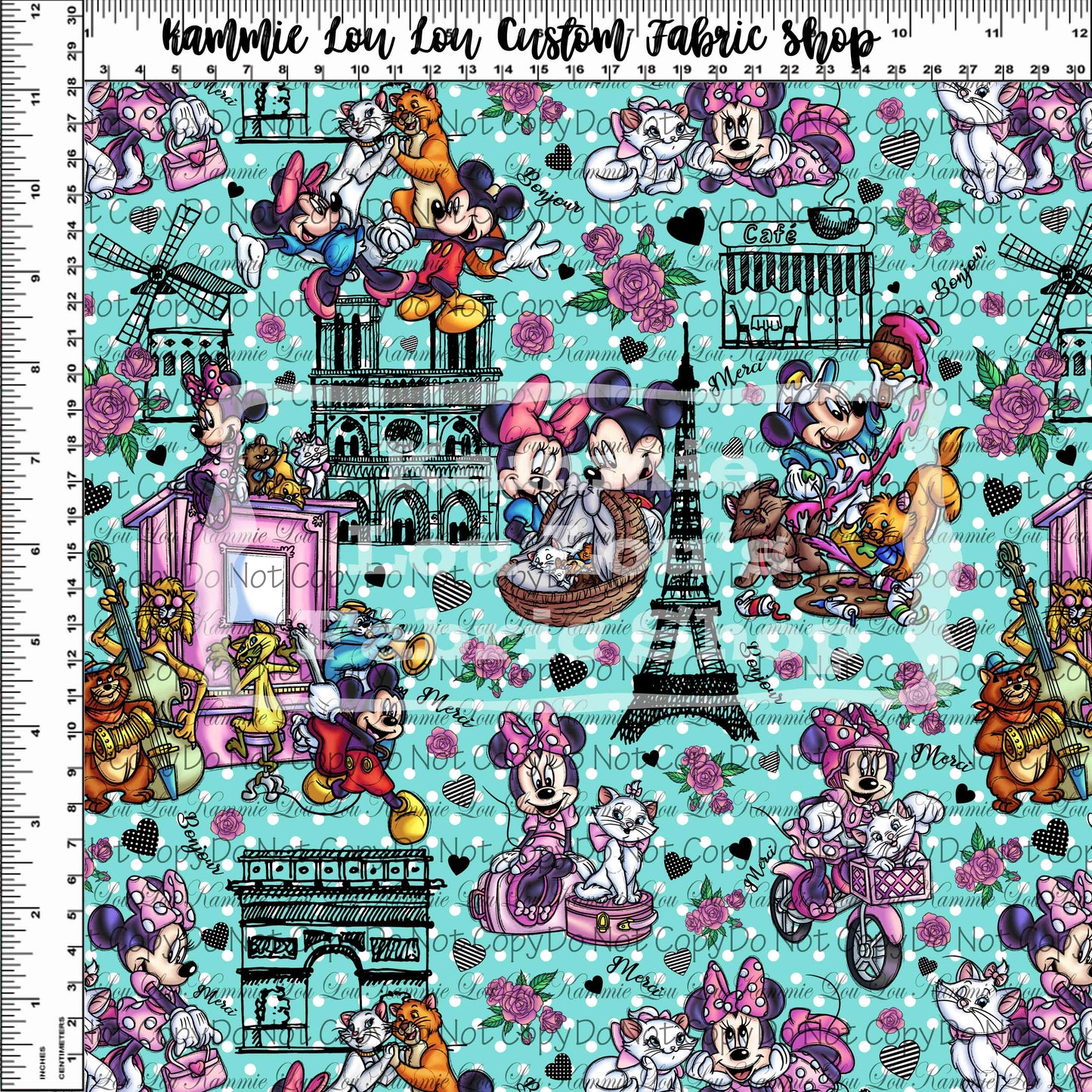 Ville De L'Amour - Main - Regular Scale- Teal