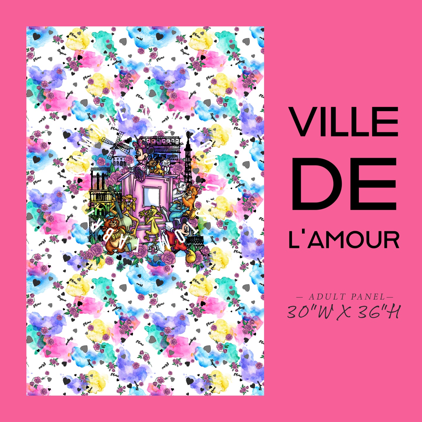 Ville De L'Amour - Panel - ADULT - White